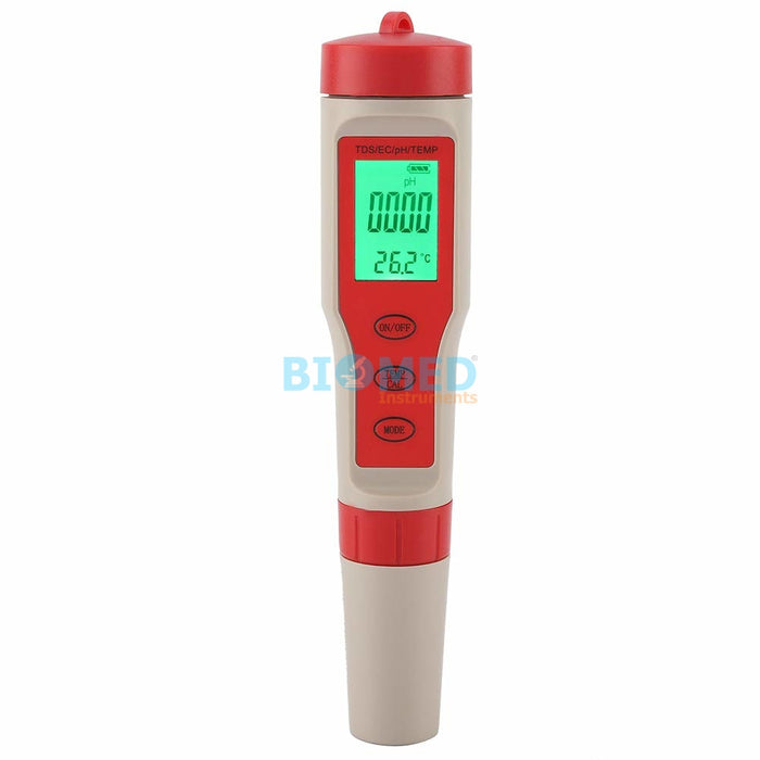 Medidor de pH / conductividad / TDS / temperatura - 4 en 1