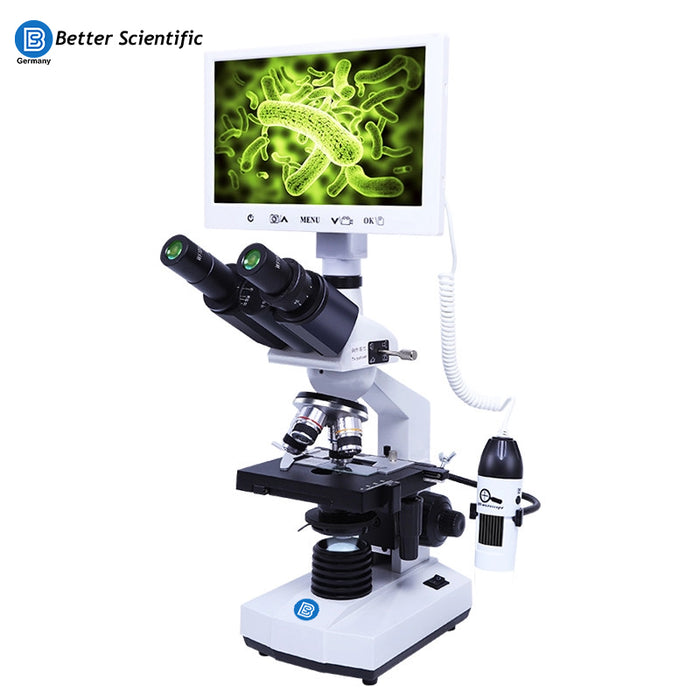 Microscopio Biológico Digital led 2.0 Mpx LCD 7" Better Scientific BS200D