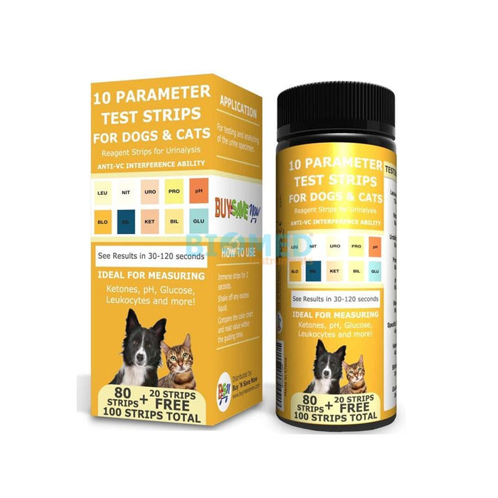 Tiras De Orina Para Mascotas 10 Parametros 50 Unid Vet-10