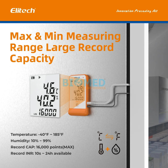 Termohigrómetro con Datalogger temperatura y humedad Elitech GSP-6