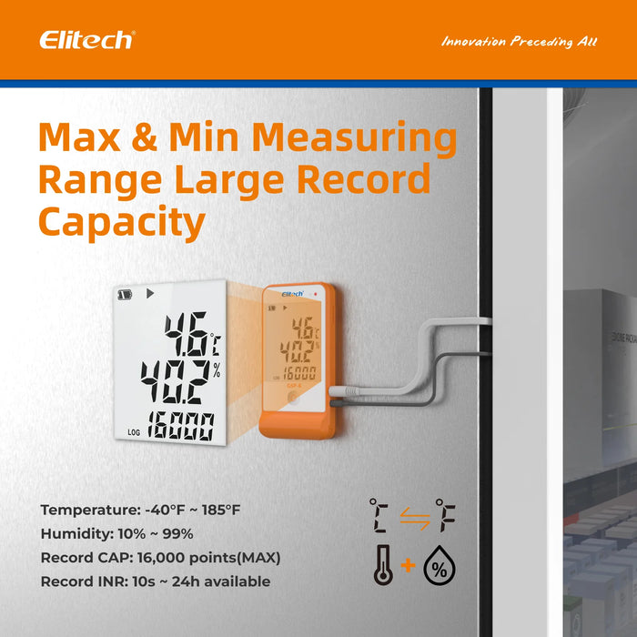 Termohigrómetro con Datalogger temperatura y humedad Elitech GSP-6