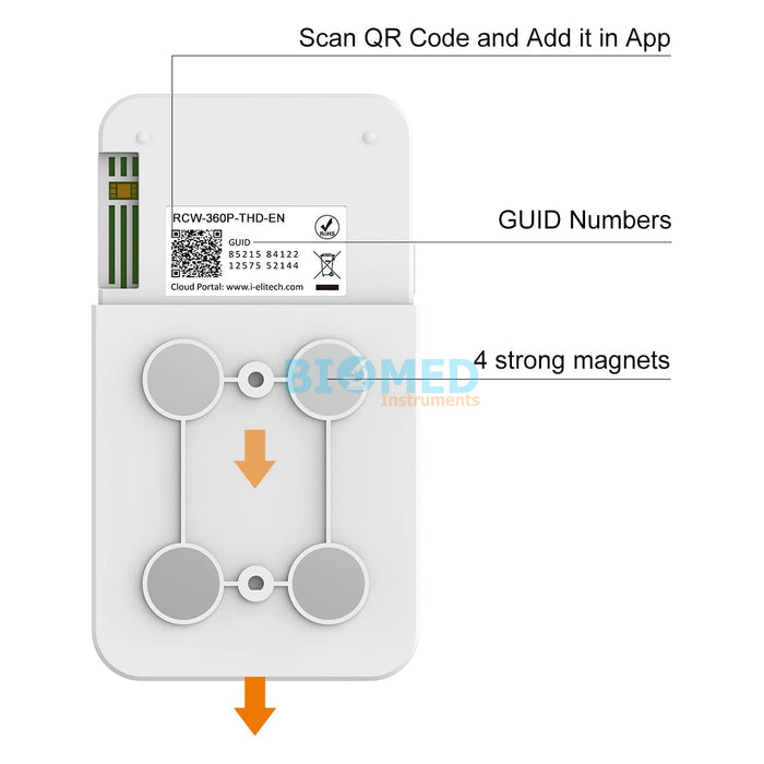 Termohigrómetro con Datalogger Temperatura y Humedad Wifi Elitech RCW-360PW-TH