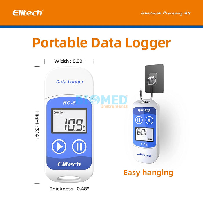 Termohigrómetro con Datalogger Temperatura Usb Elitech RC-5