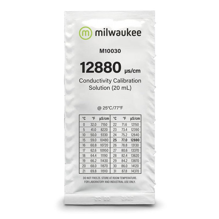 Sobre de solucion de calibración de conductividad (para el medidor EC60) 12880 μs / cm – Milwaukee M10030B