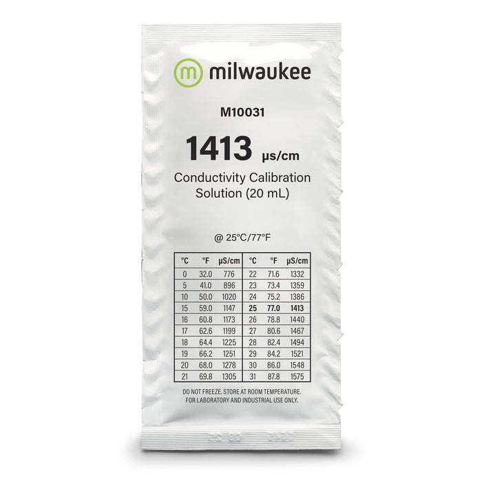 Sobre de solucion de calibración de conductividad 1413 μs / cm – Milwaukee M10031B