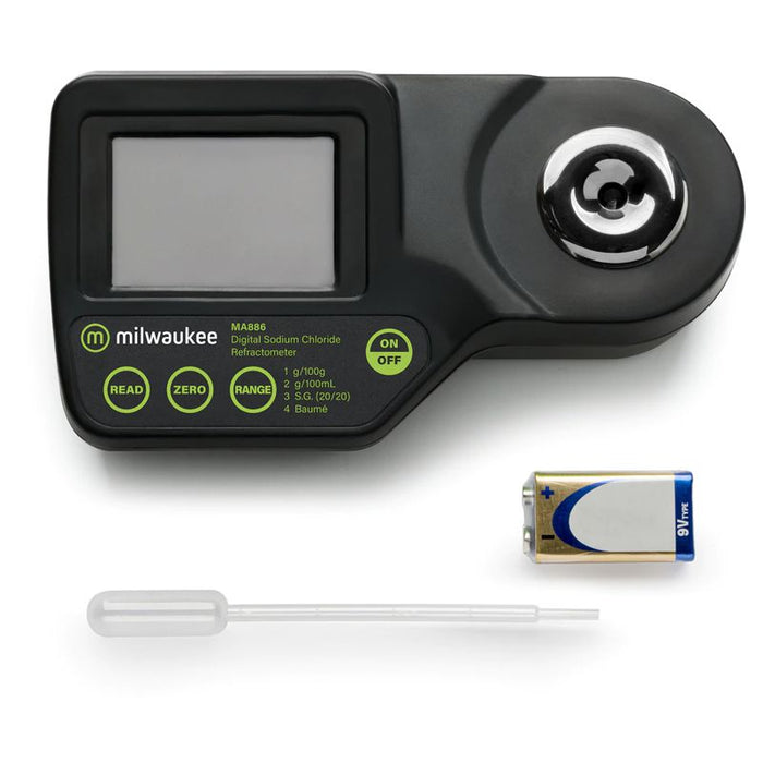 Refractómetro digital para mediciones de cloruro de sodio MA886