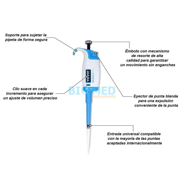 Micropipeta Volumen Variable Microlit Autoclavable