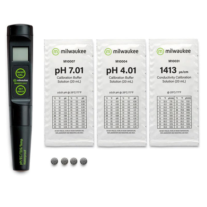 Medidor de pH / conductividad / TDS / temperatura con electrodo reemplazable MW803