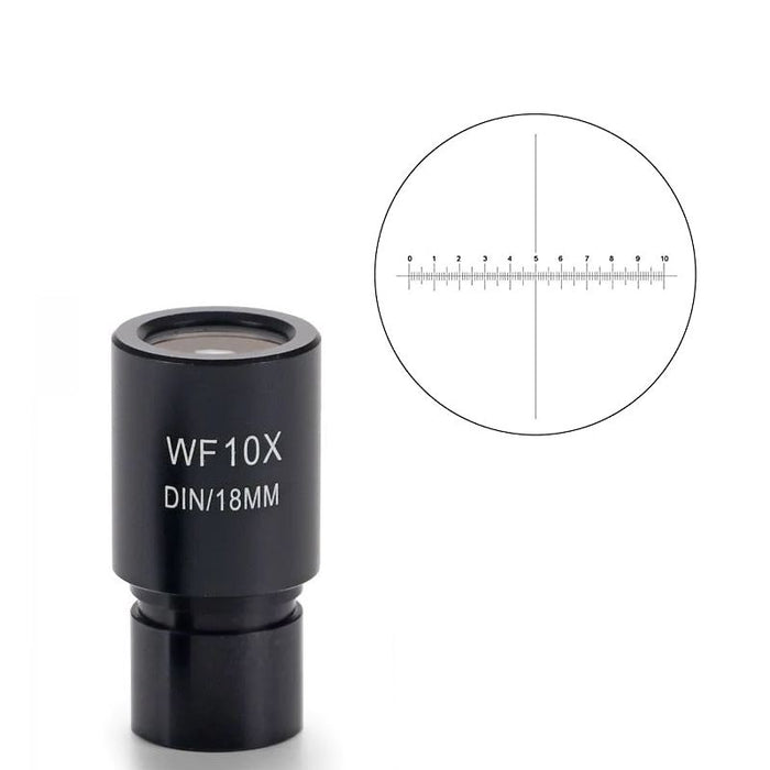 Ocular para Microscopio WF10x/18 mm con retícula micrométrica Div 0.1/10mm
