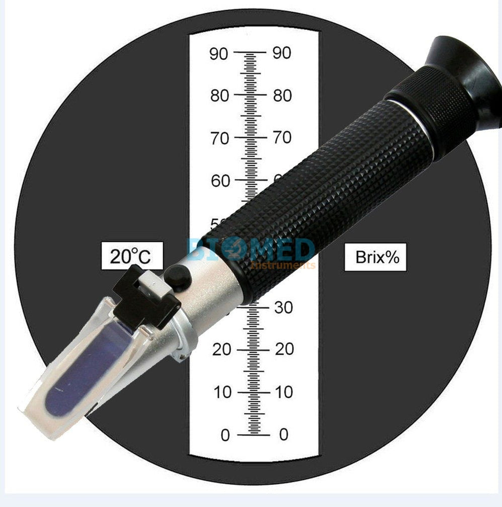 Refractómetro 0-90 % Brix ATC — Biomed Instruments