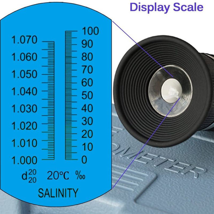 Refractometro de Salinidad 0-100 PPT ATC